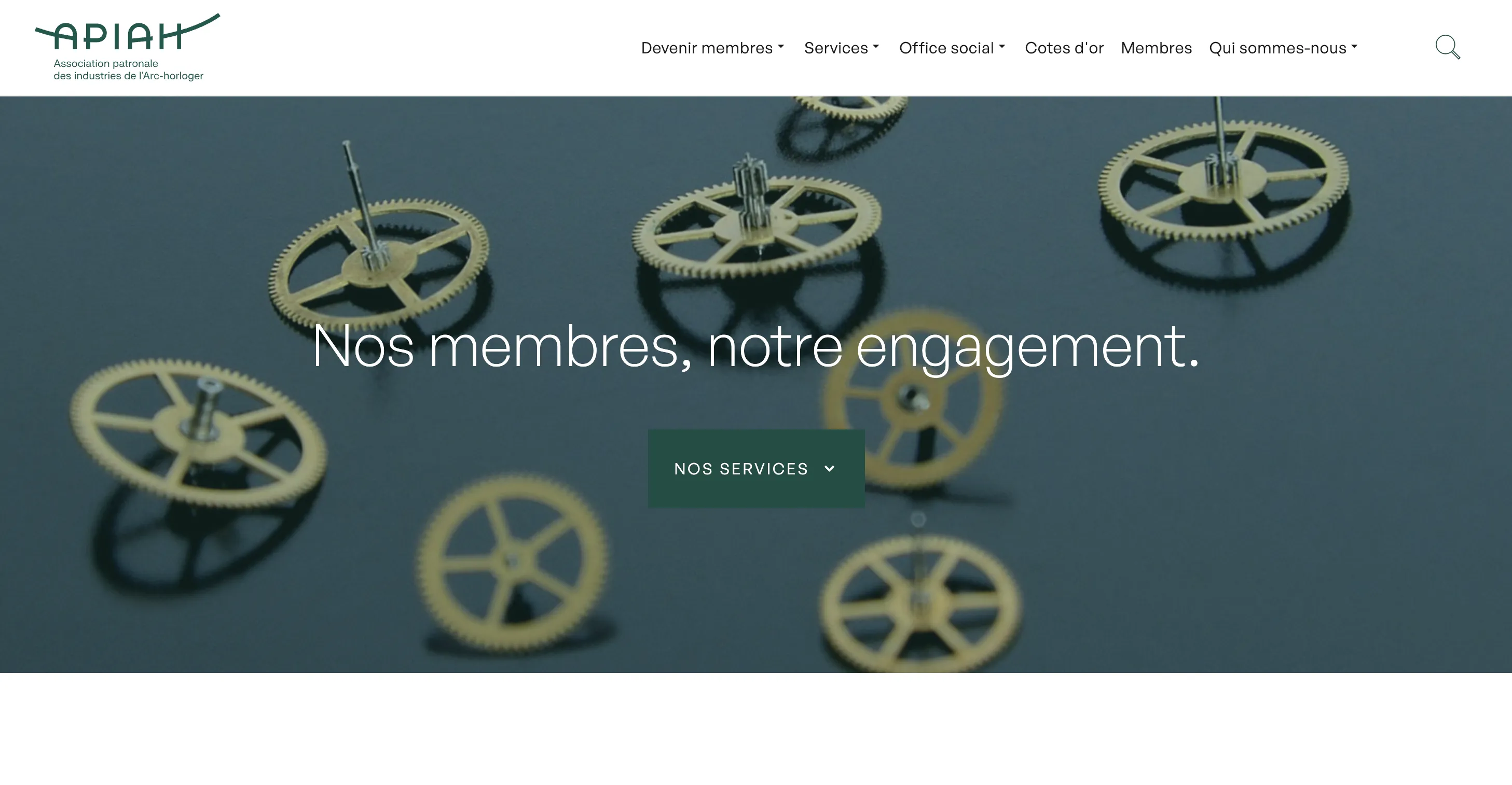 Site internet de l’association patronale APIAH à La Chaux-de-Fonds