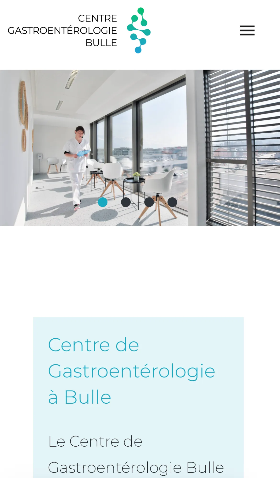 Version mobile du site du cabinet de gastroentérologie à Bulle