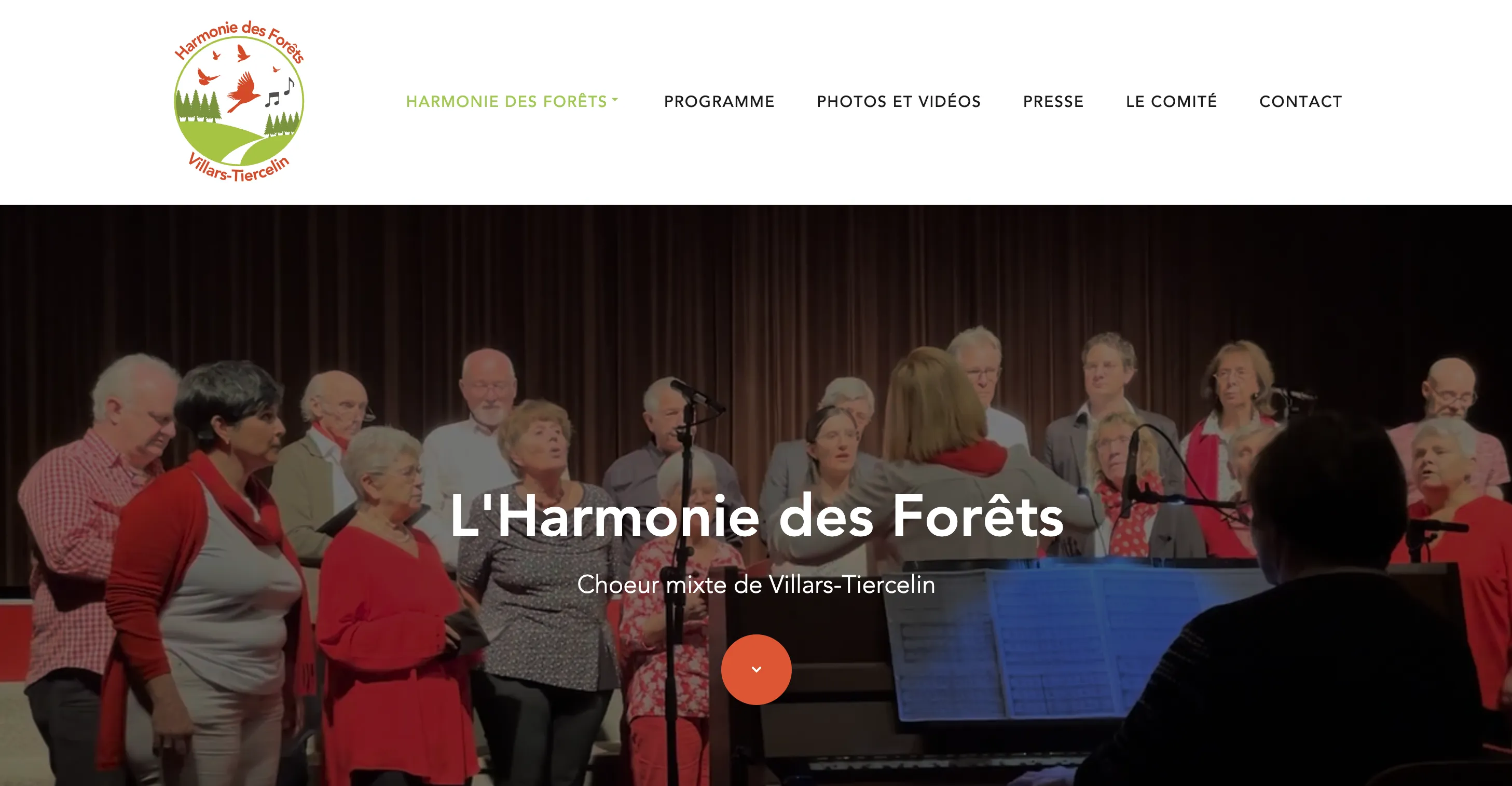 Site internet de la chorale L’Harmonie des Forêts dans le Gros-de-Vaud